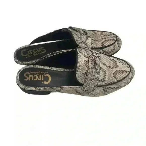 Circus by Sam Edelman Faux Snakeskin slide on shoe penny Size 7M NWOB - Picture 2 of 6
